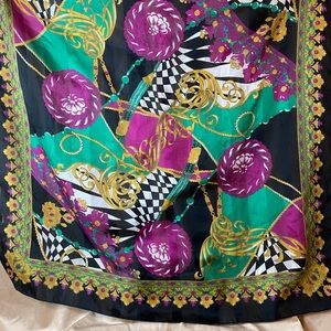 Vintage Baroque Print Square Scarf